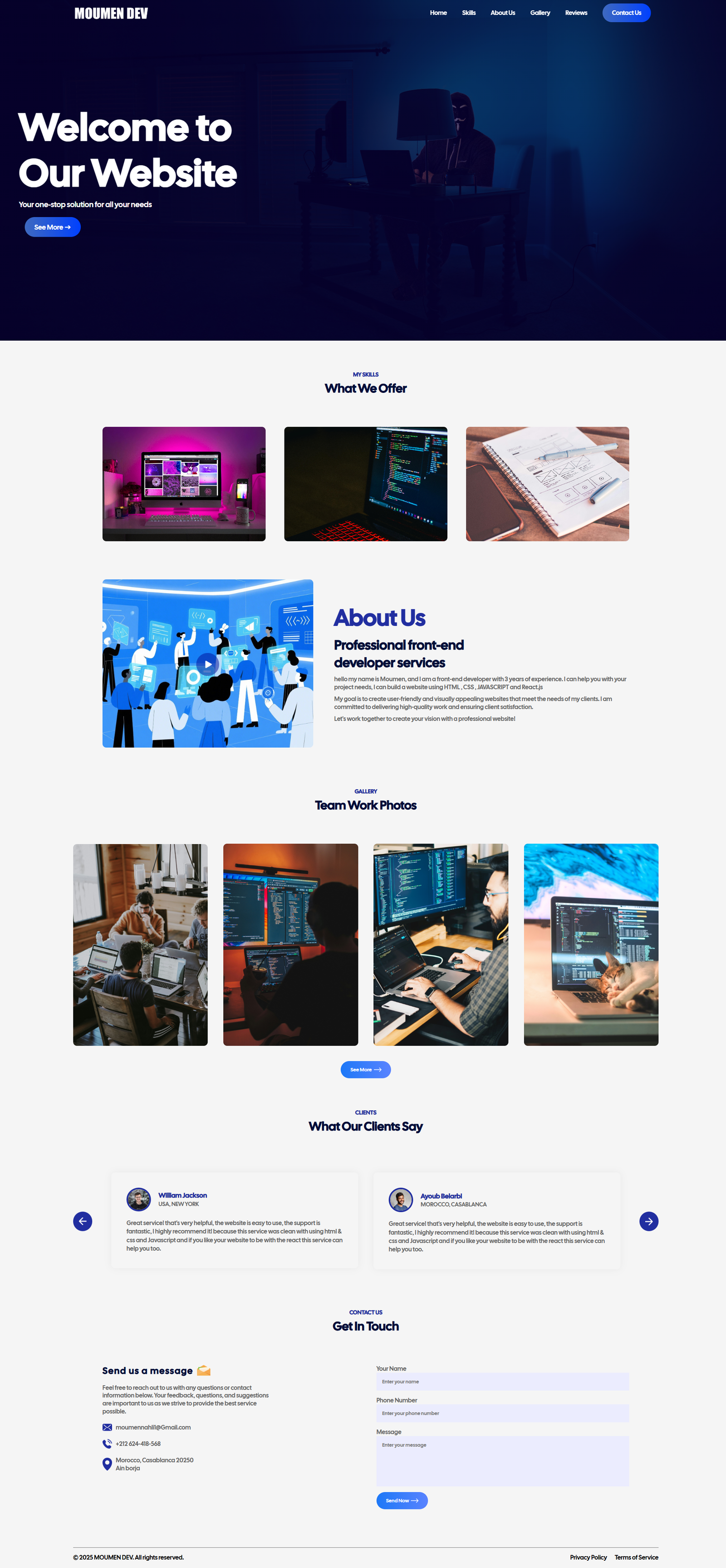 Dark & Light Portfolio Template