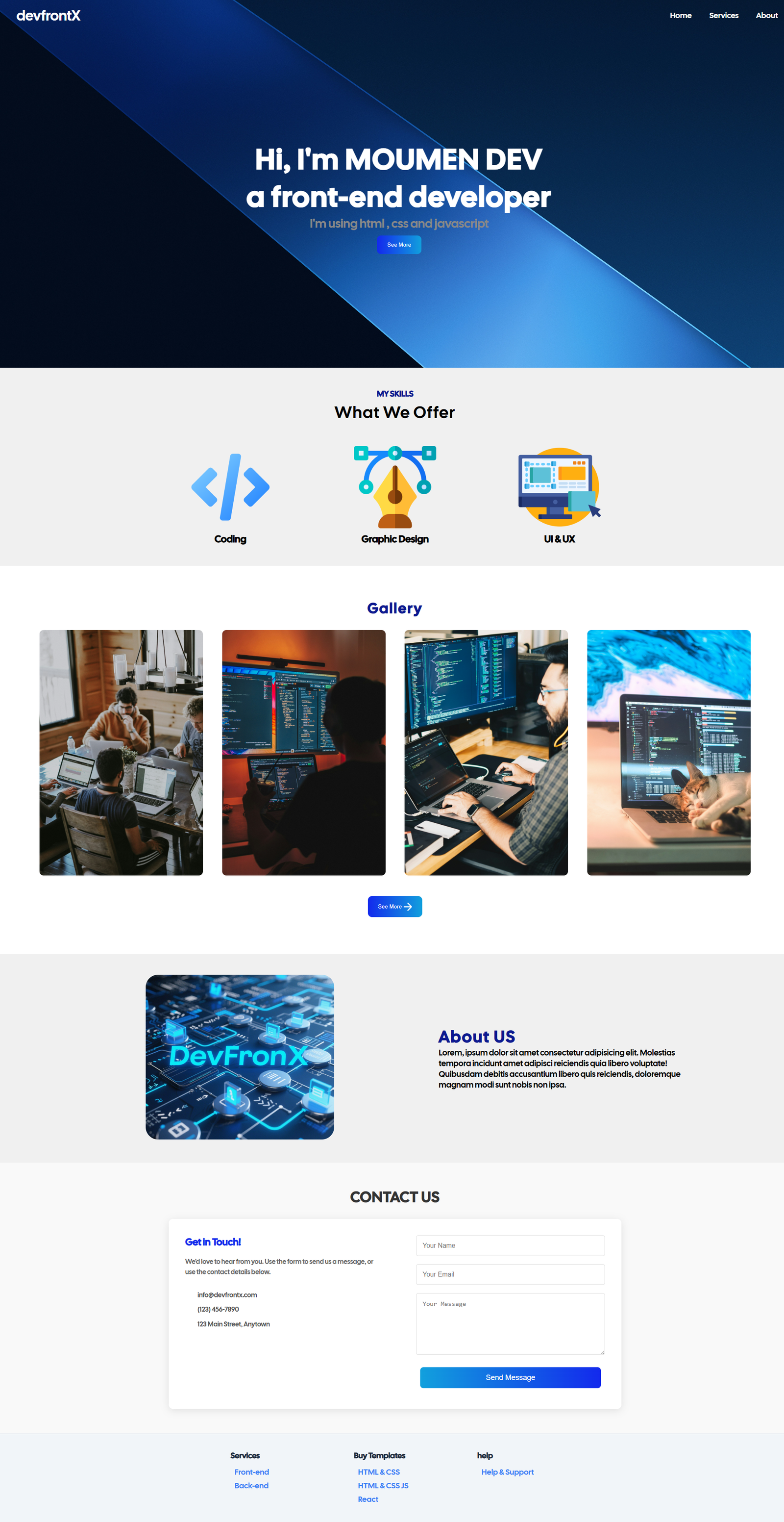 Dark & Light Portfolio Template